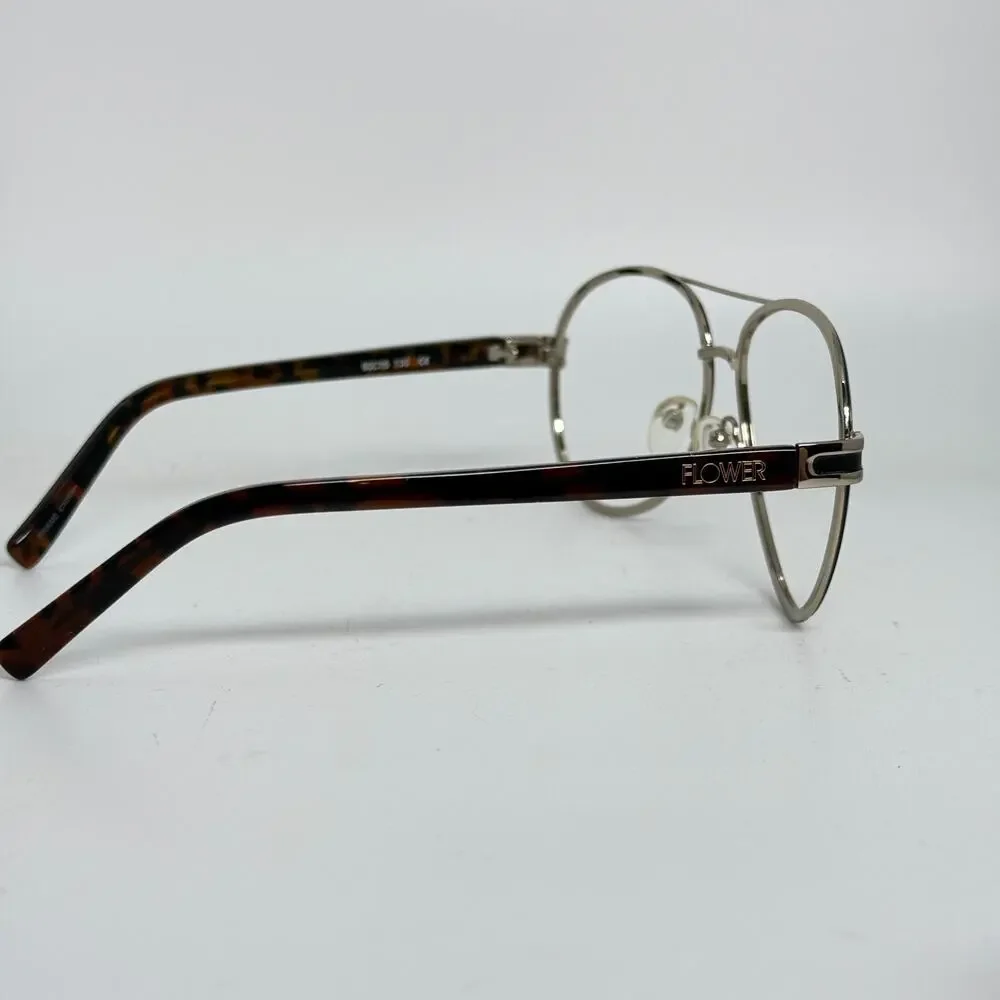 Flower Casey Sunglasses Frame 3000-770 Men's Silver Aviator 60-15-130‎ 19747